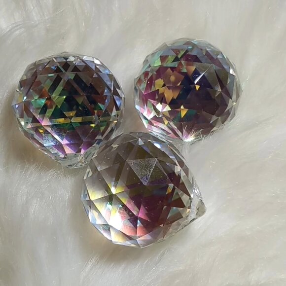 3 Piece Crystal Suncatcher Clear Crystal Ball Prism Suncatchers - 3 Pieces - Picture 7 of 13